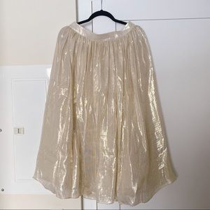 Size8 Alice + Olivia gold skirt